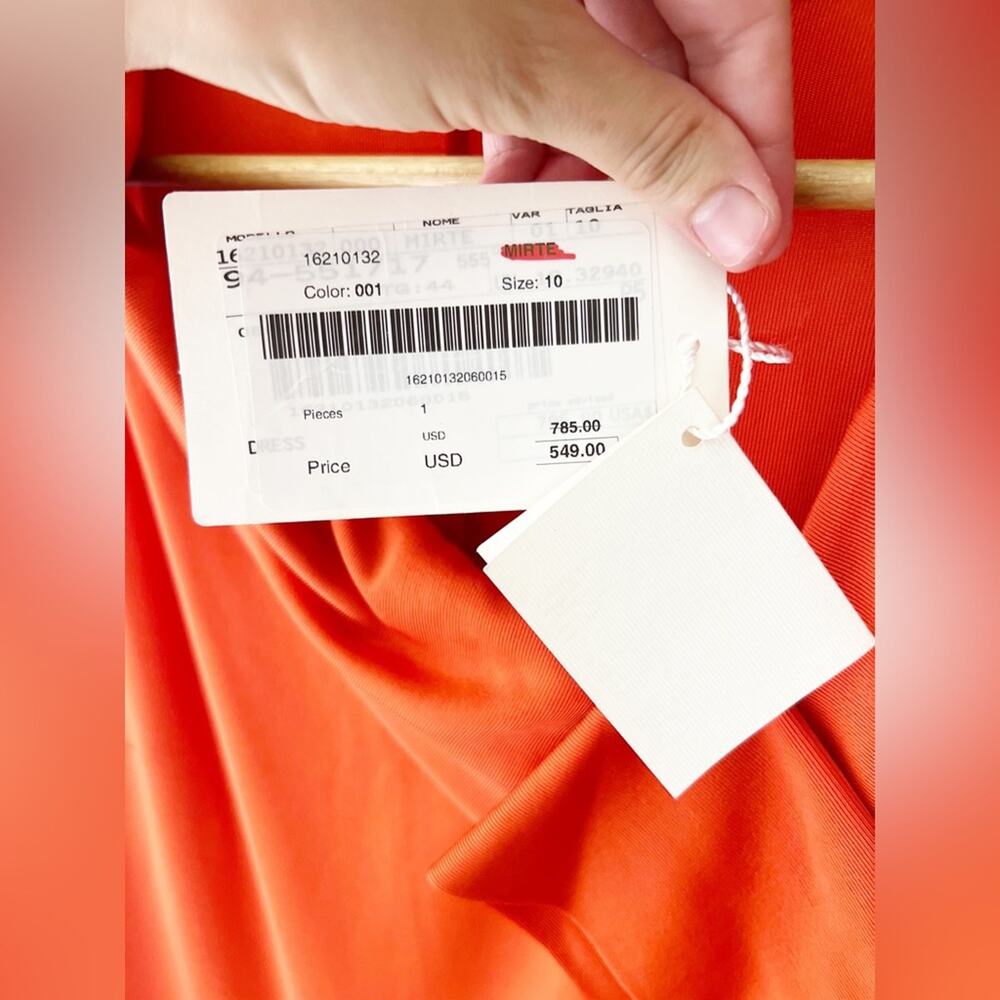 MaxMara Red Sleeveless Mirte Sheath Stretchy Cocktail Dress Size 10 - Picture 4 of 7